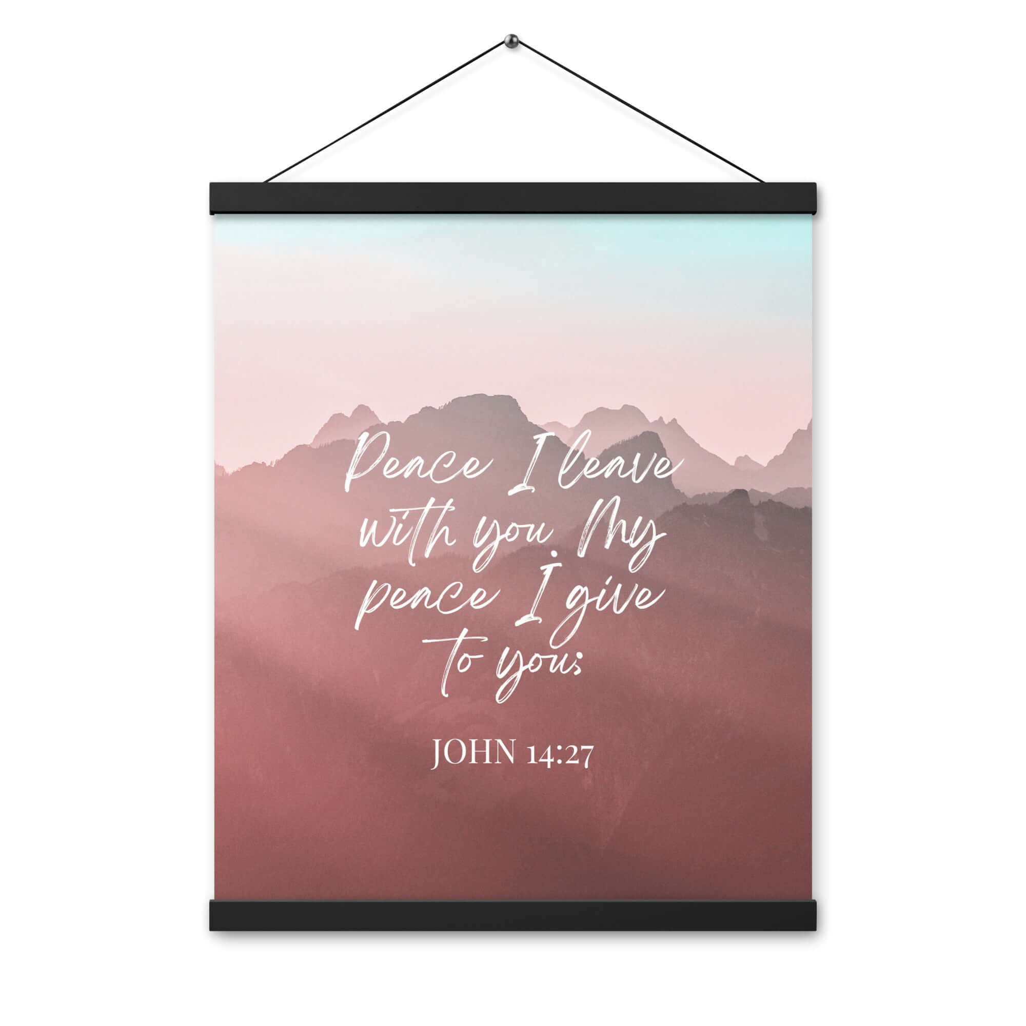 John 14:27 Bible Verse, I give you Enhanced Matte Paper Poster With Hanger Wall Art