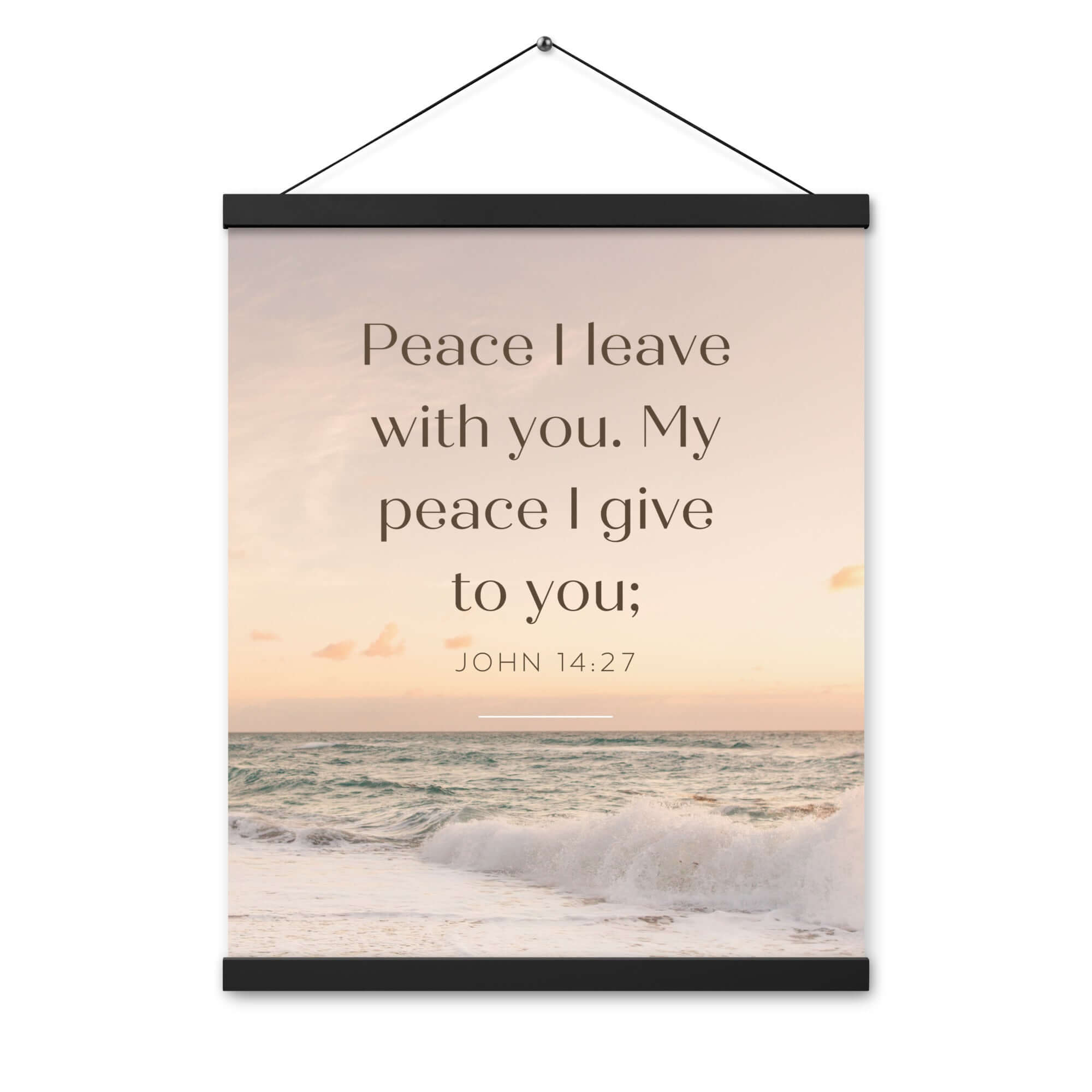 John 14:27 Bible Verse, not as the Enhanced Matte Paper Poster With Hanger Wall Art