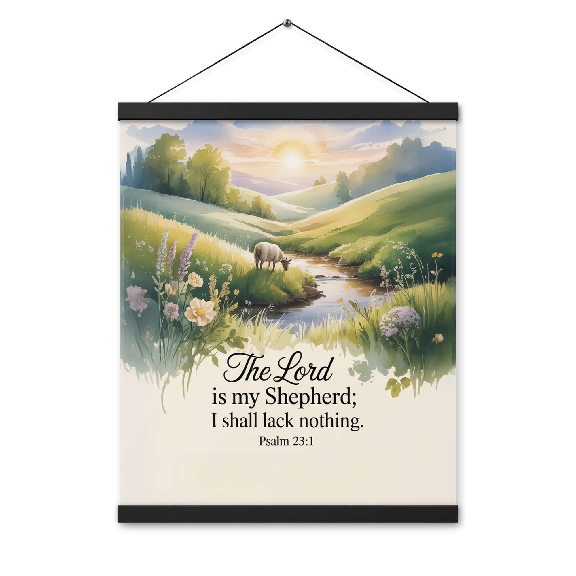 Psalm 23:1 Bible Verse, Lord Enhanced Matte Paper Poster With Hanger