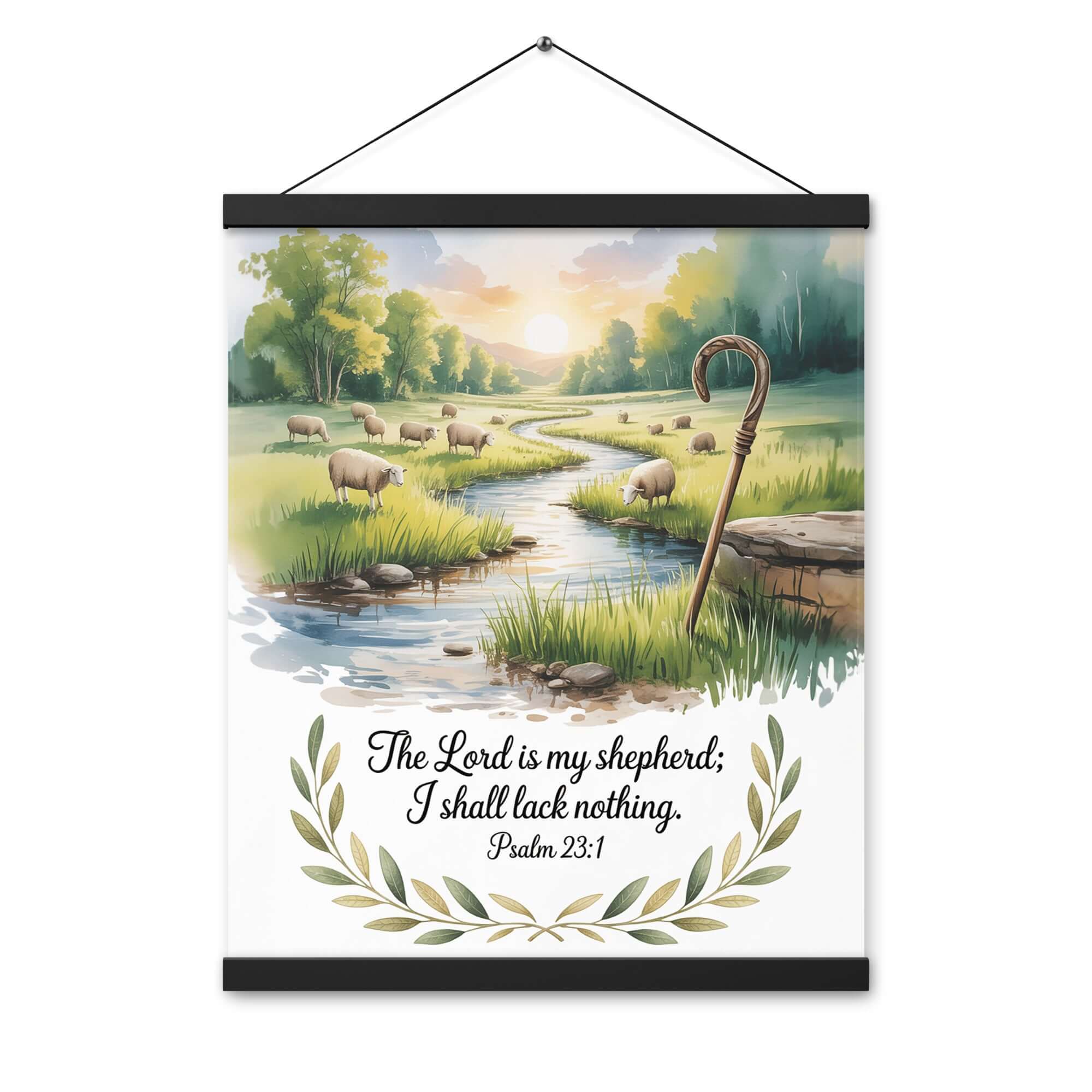 Psalm 23:1 Bible Verse, is my Enhanced Matte Paper Poster With Hanger