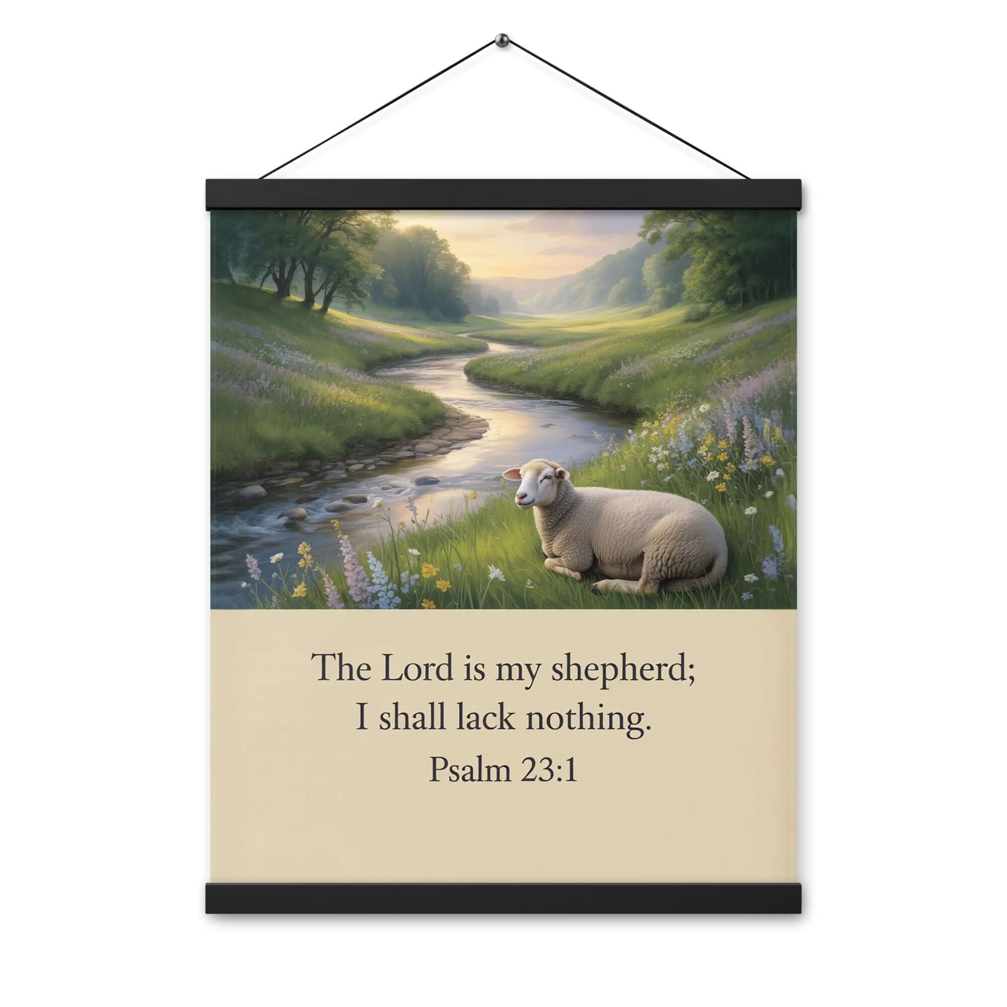 Psalm 23:1 Bible Verse, I shall Enhanced Matte Paper Poster With Hanger