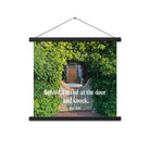 Revelation 3:20 Bible Verse, Garden Doorway Enhanced Matte Paper Poster With Hanger Wall Art