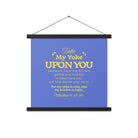 Matthew 11:29-30 Bible Verse, Take my yoke Enhanced Matte Paper Poster With Hanger Wall Art