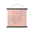 Revelation 21:4 Bible Verse, their eyes Enhanced Matte Paper Poster With Hanger Wall Art