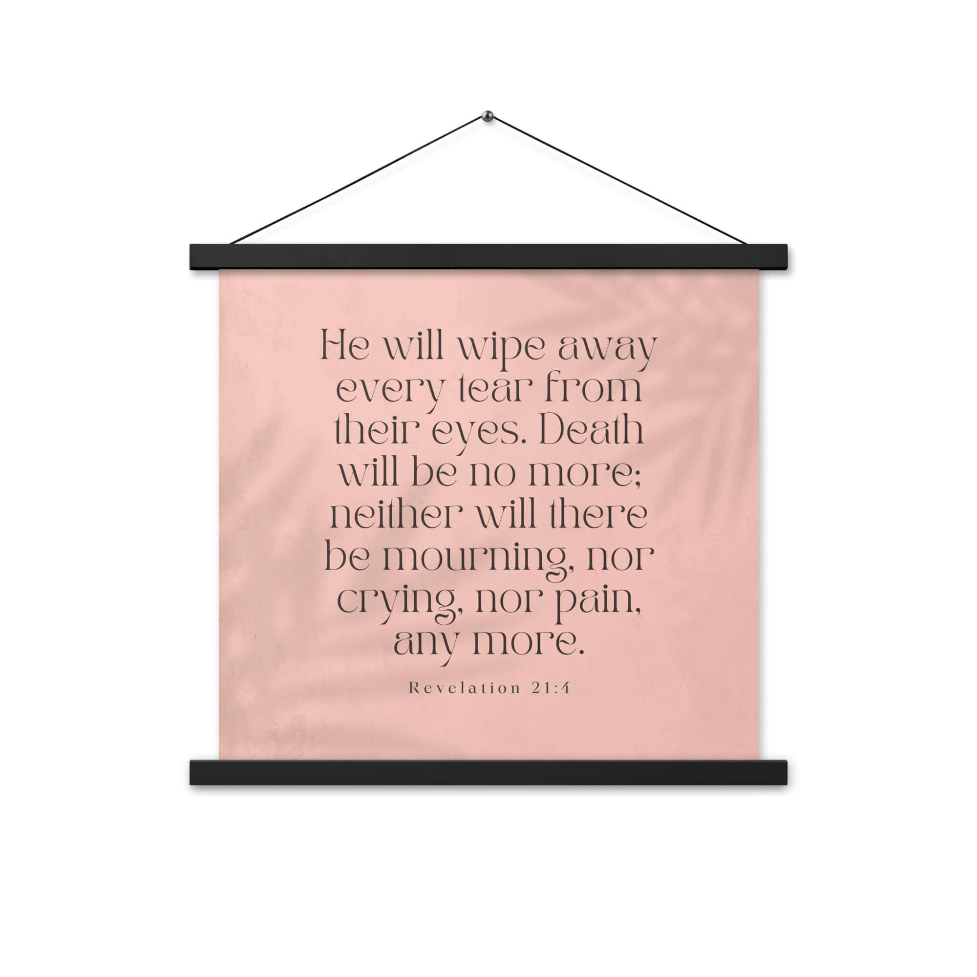 Revelation 21:4 Bible Verse, their eyes Enhanced Matte Paper Poster With Hanger Wall Art