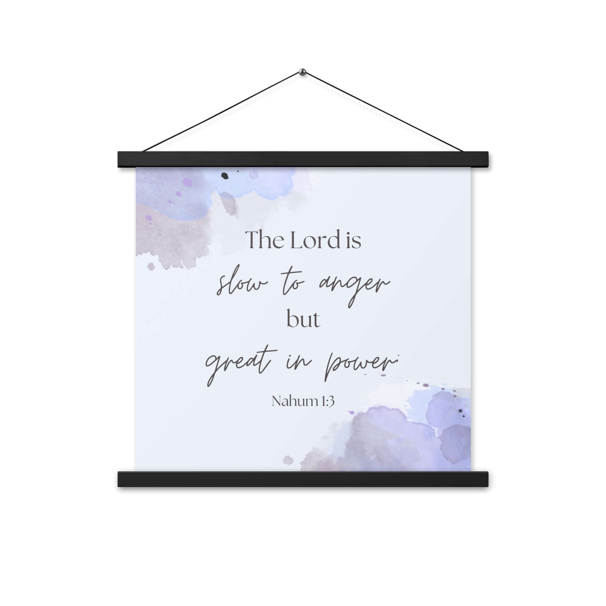 Nahum 1:3 Bible Verse, great in power Enhanced Matte Paper Poster With Hanger Wall Art
