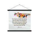John 3:16 Bible Verse, He gave His Son Enhanced Matte Paper Poster With Hanger Wall Art