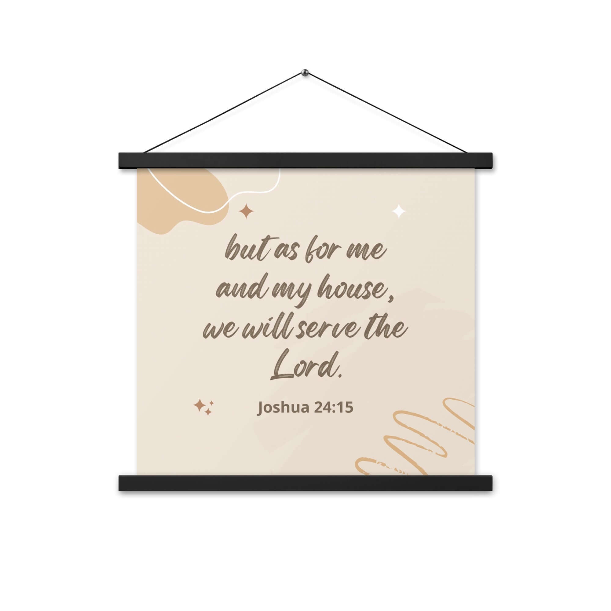 Joshua 24:15 Bible Verse, will serve Enhanced Matte Paper Poster With Hanger Wall Art