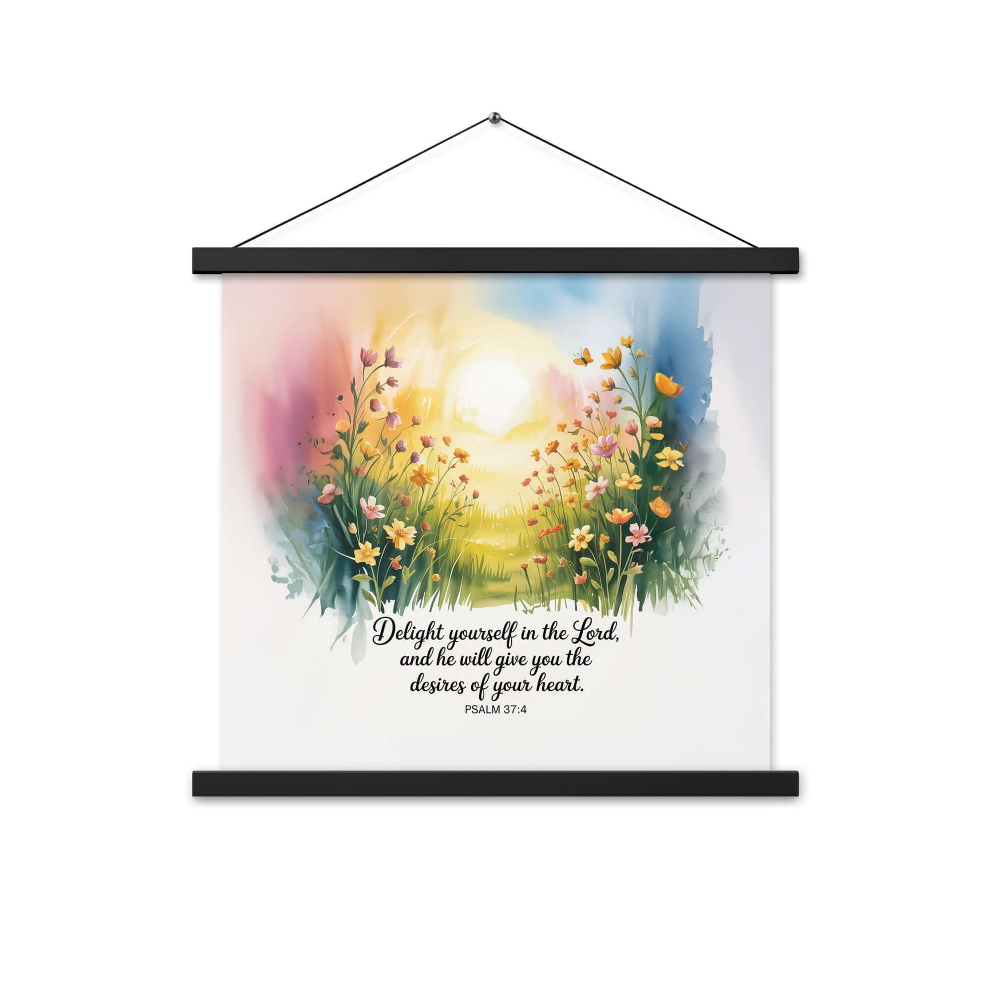 Psalm 37:4 Bible Verse, will give Enhanced Matte Paper Poster With Hanger