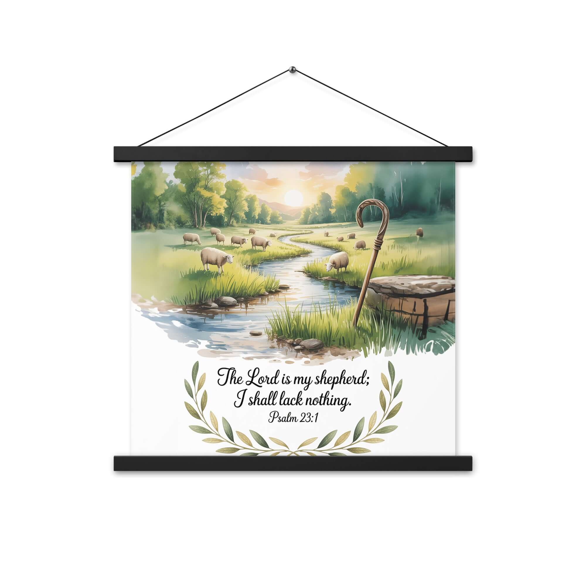 Psalm 23:1 Bible Verse, is my Enhanced Matte Paper Poster With Hanger