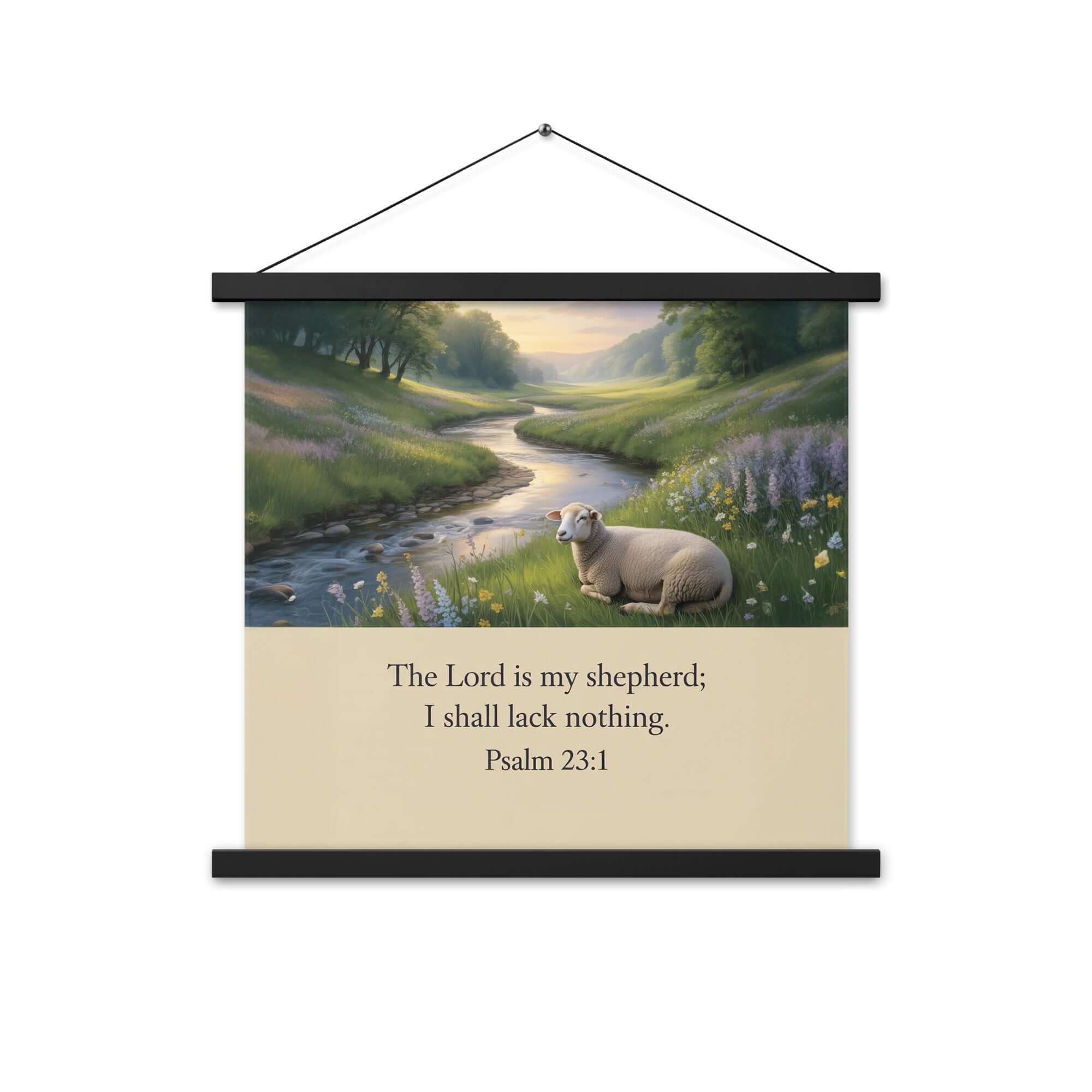Psalm 23:1 Bible Verse, I shall Enhanced Matte Paper Poster With Hanger