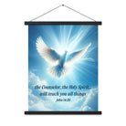 John 14:26 Bible Verse, Holy Spirit Dove Enhanced Matte Paper Poster With Hanger Wall Art