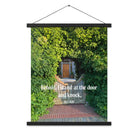 Revelation 3:20 Bible Verse, Garden Doorway Enhanced Matte Paper Poster With Hanger Wall Art