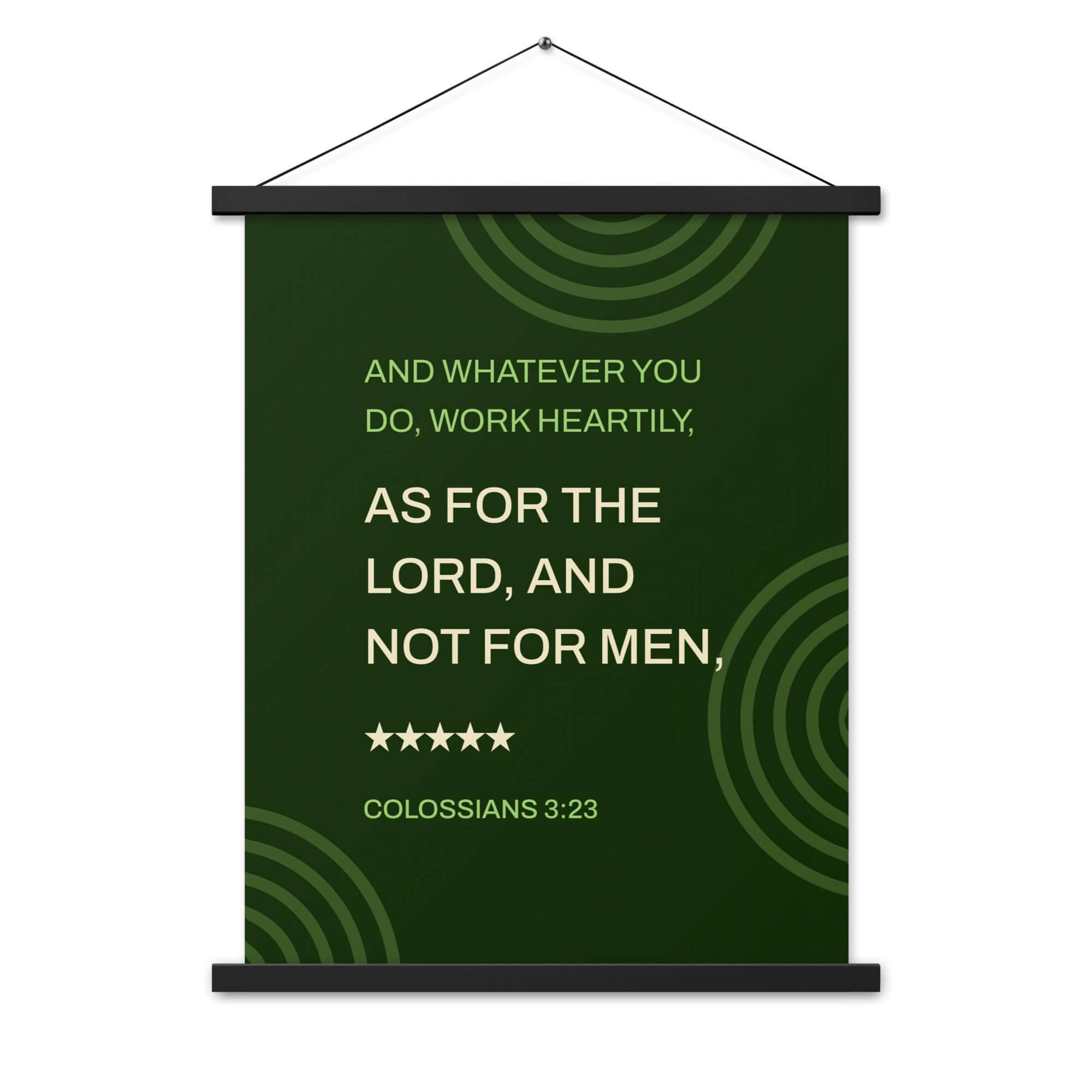 Colossians 3:23 Bible Verse, not for men Enhanced Matte Paper Poster With Hanger Wall Art