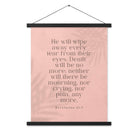 Revelation 21:4 Bible Verse, their eyes Enhanced Matte Paper Poster With Hanger Wall Art