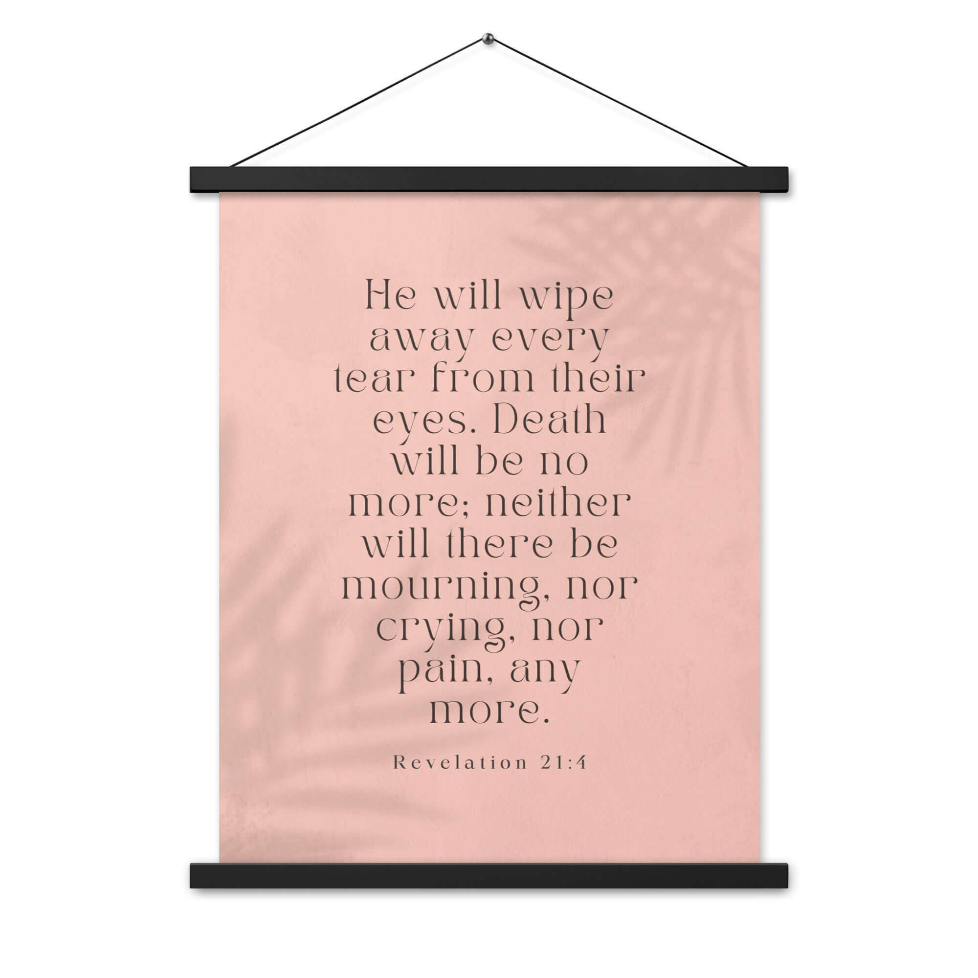 Revelation 21:4 Bible Verse, their eyes Enhanced Matte Paper Poster With Hanger Wall Art