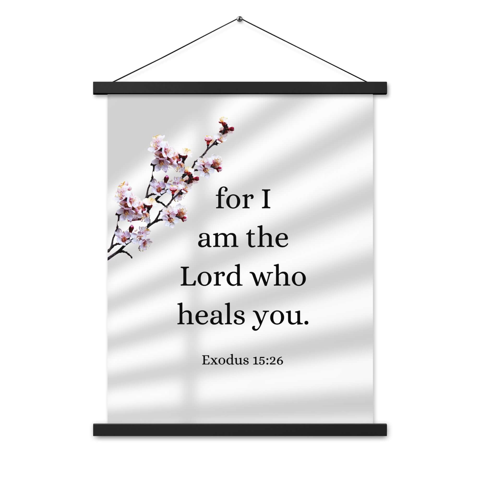 Exodus 15:26 Bible Verse, diligently listen Enhanced Matte Paper Poster With Hanger Wall Art
