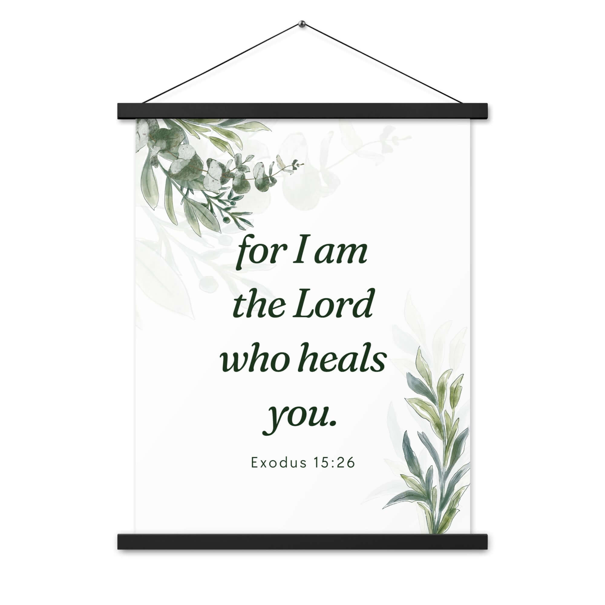 Exodus 15:26 Bible Verse, Gods voice Enhanced Matte Paper Poster With Hanger Wall Art