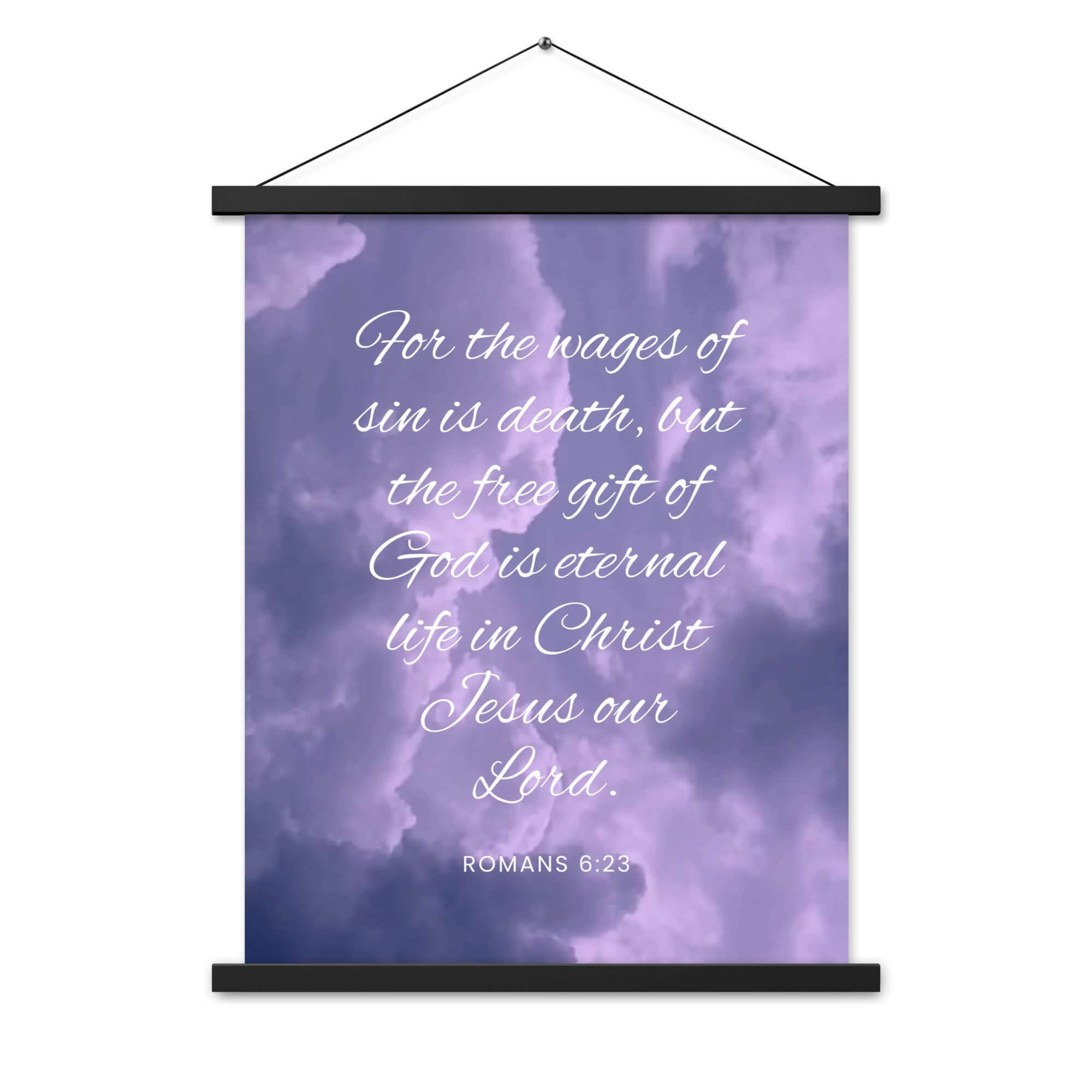 Romans 6:23 Bible Verse, free gift Enhanced Matte Paper Poster With Hanger Wall Art