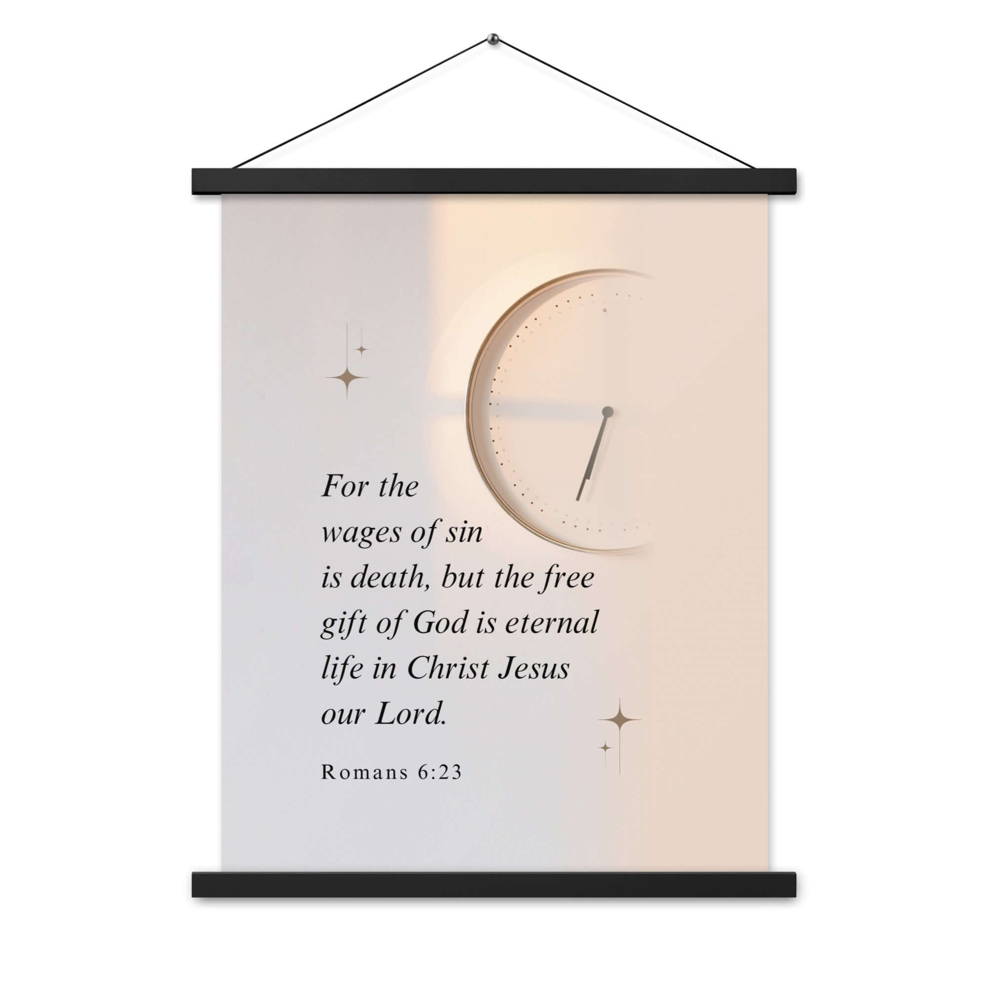 Romans 6:23 Bible Verse, our Lord Enhanced Matte Paper Poster With Hanger Wall Art