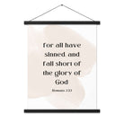 Romans 3:23 Bible Verse, fall short Enhanced Matte Paper Poster With Hanger Wall Art