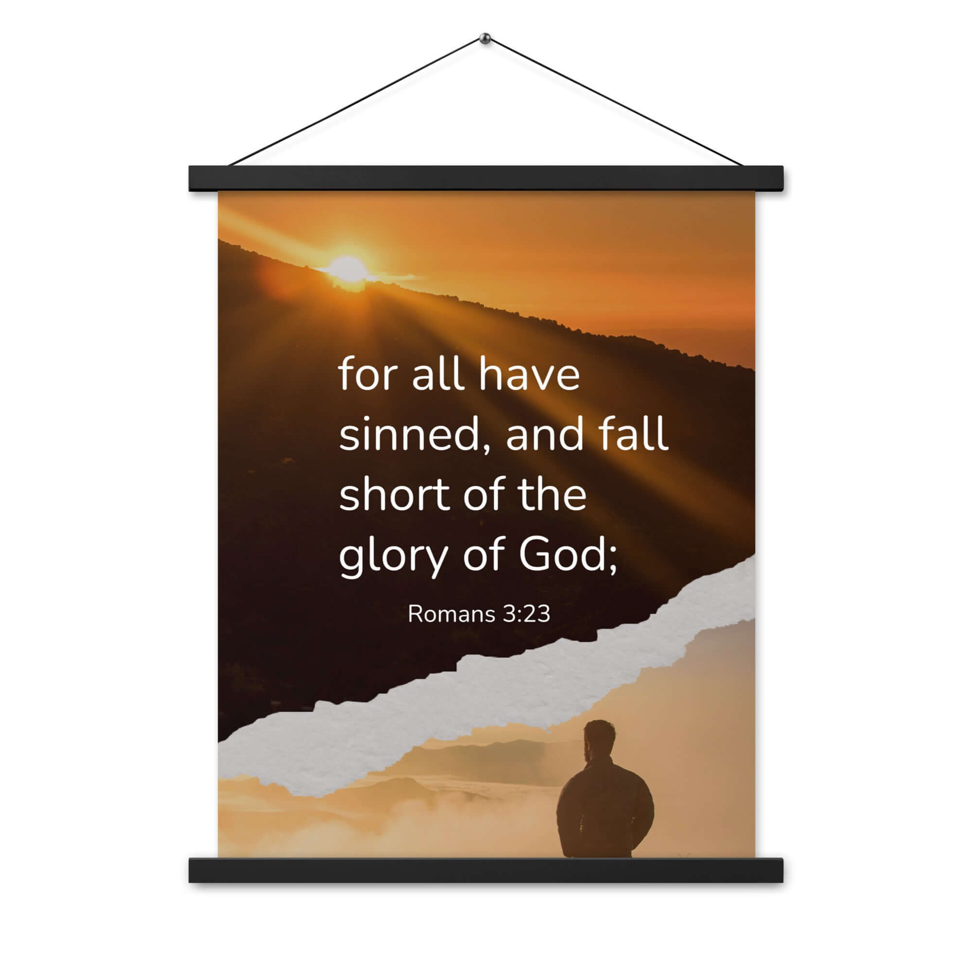 Romans 3:23 Bible Verse, of God Enhanced Matte Paper Poster With Hanger Wall Art
