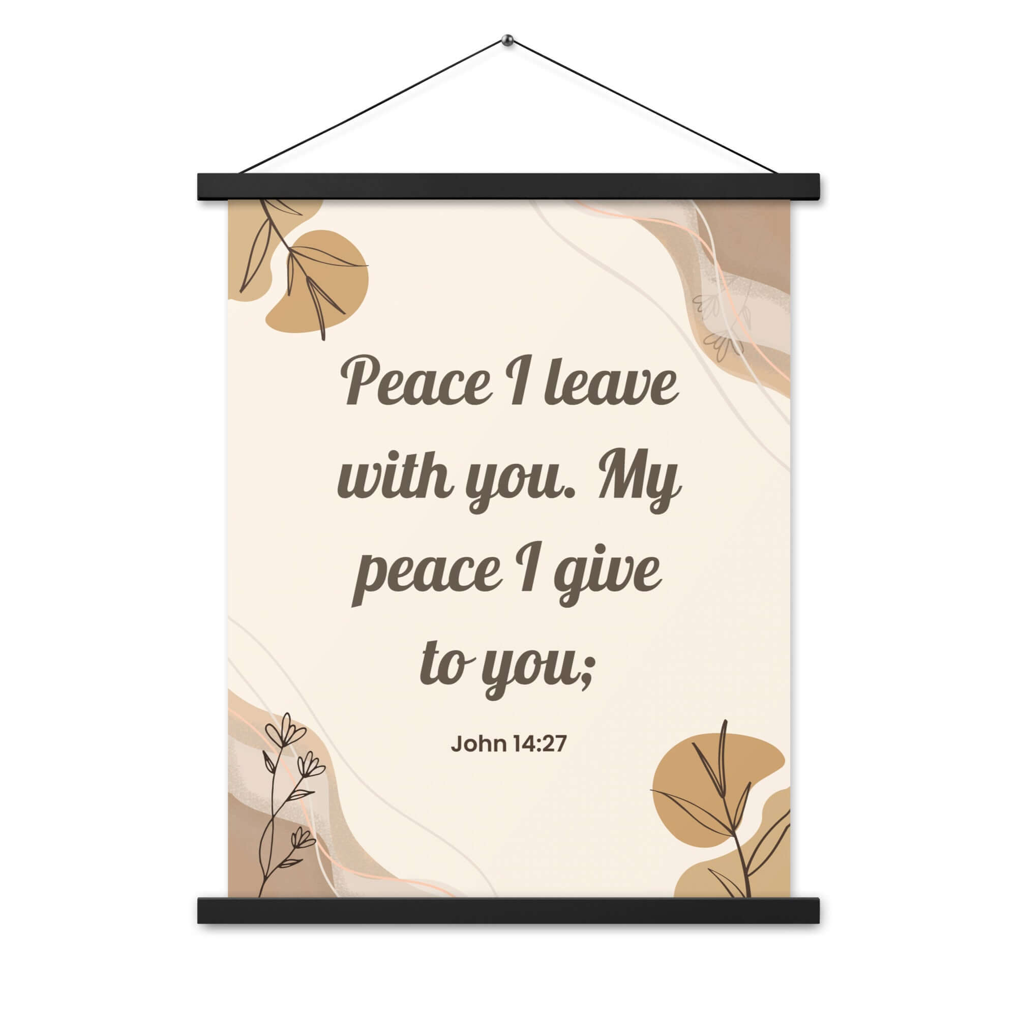 John 14:27 Bible Verse, Peace I Enhanced Matte Paper Poster With Hanger Wall Art