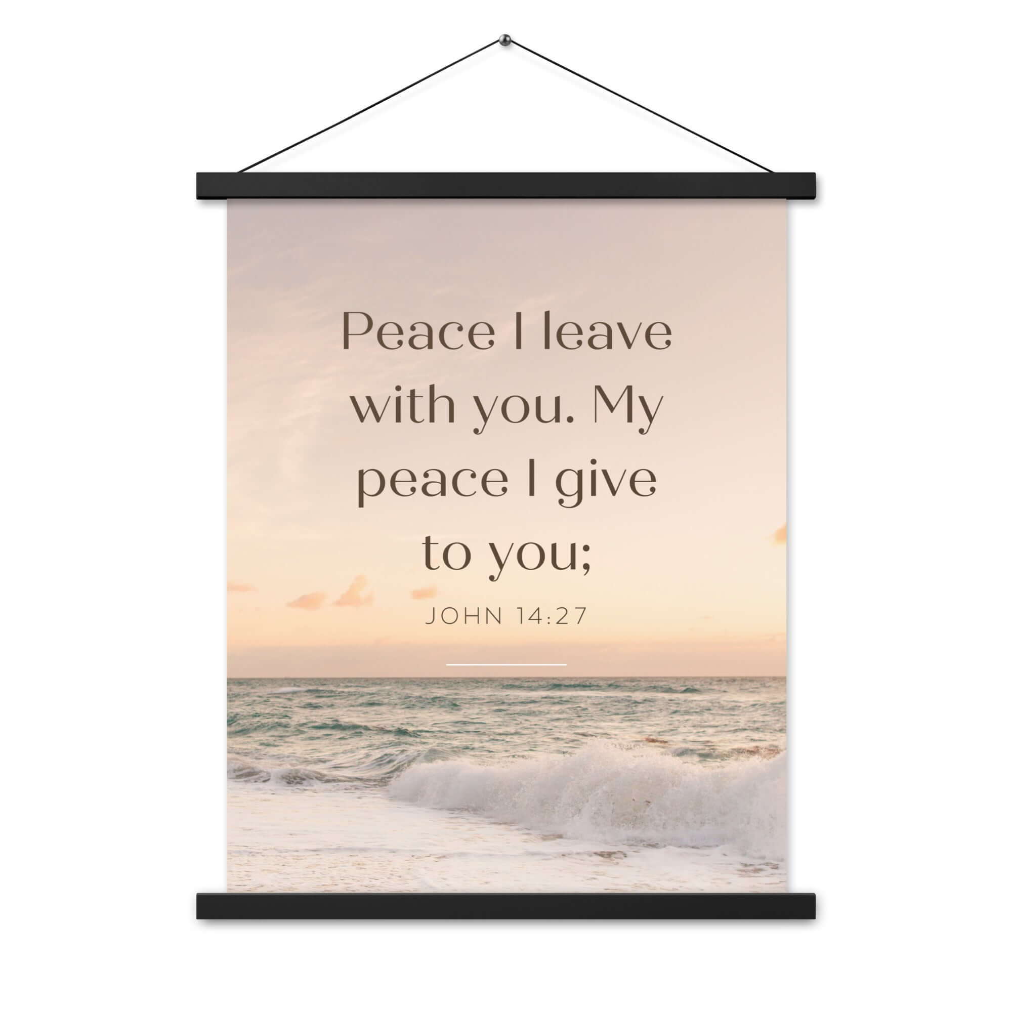 John 14:27 Bible Verse, not as the Enhanced Matte Paper Poster With Hanger Wall Art