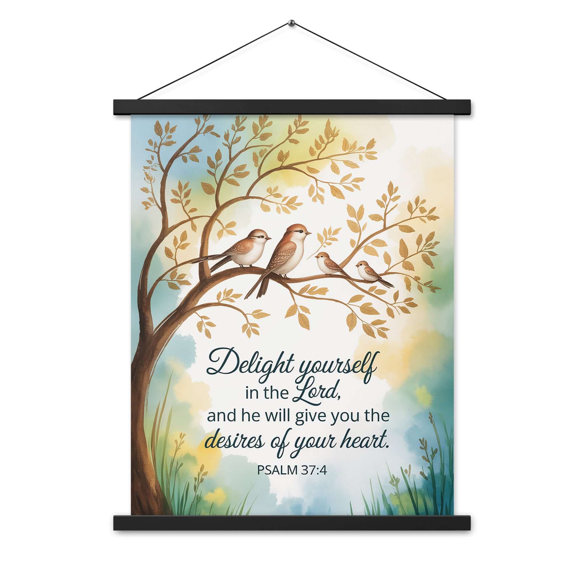 Psalm 37:4 Bible Verse, Yourself Enhanced Matte Paper Poster With Hanger