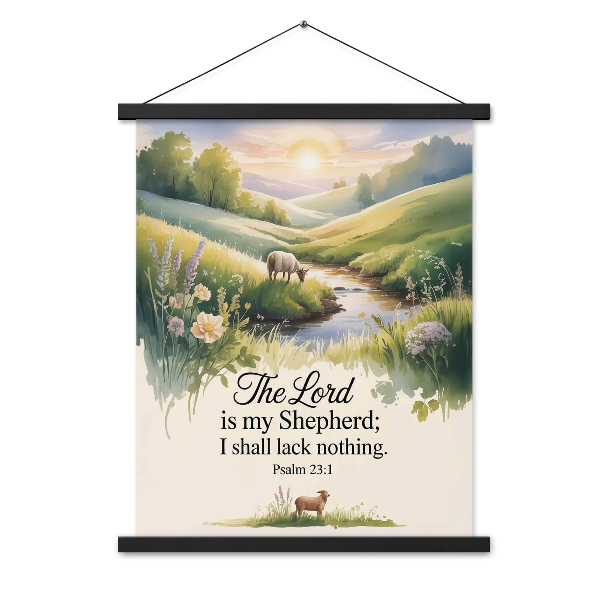 Psalm 23:1 Bible Verse, Lord Enhanced Matte Paper Poster With Hanger