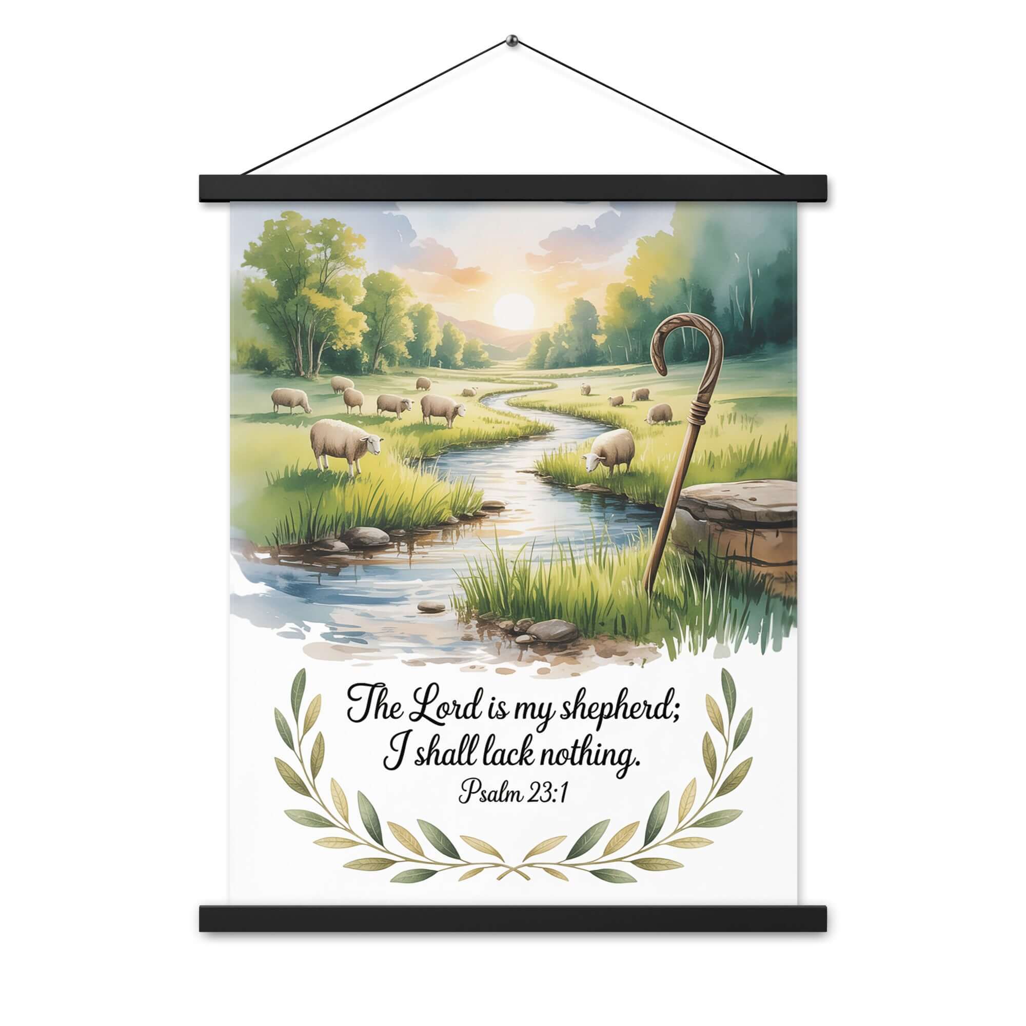 Psalm 23:1 Bible Verse, is my Enhanced Matte Paper Poster With Hanger