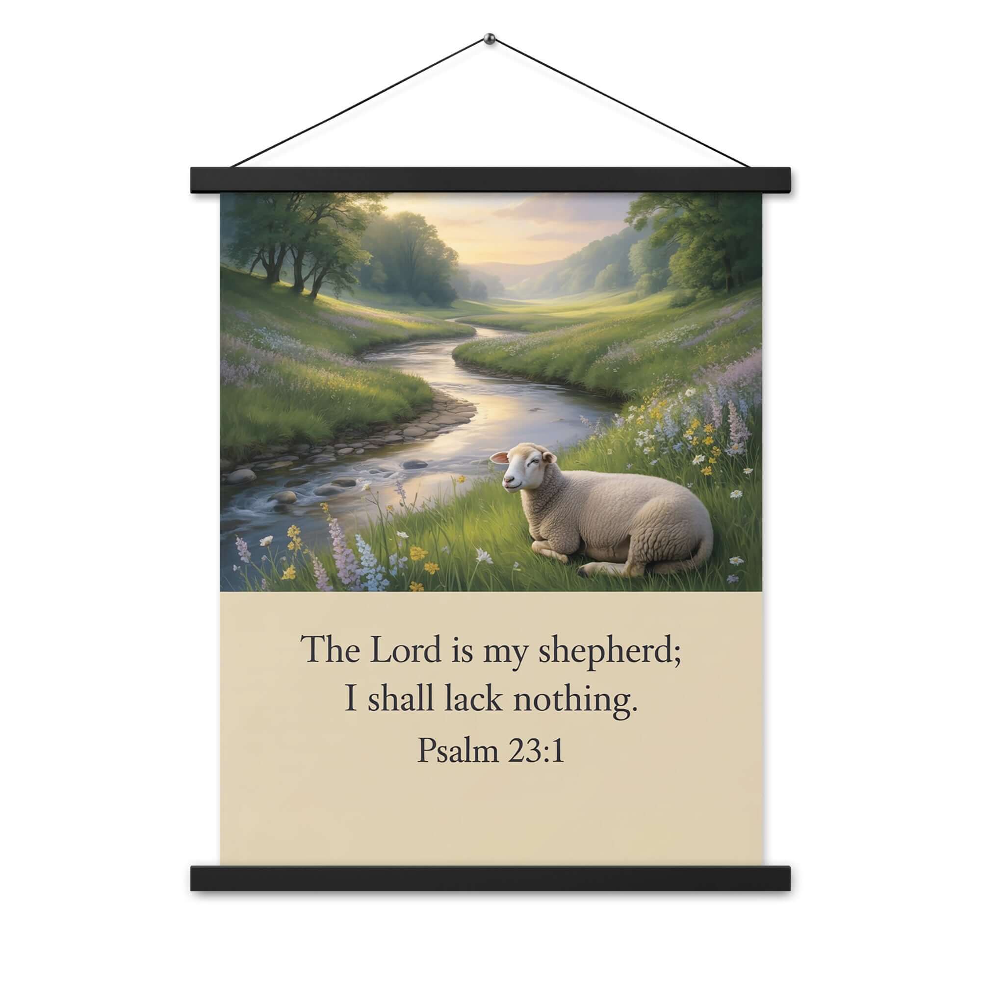 Psalm 23:1 Bible Verse, I shall Enhanced Matte Paper Poster With Hanger