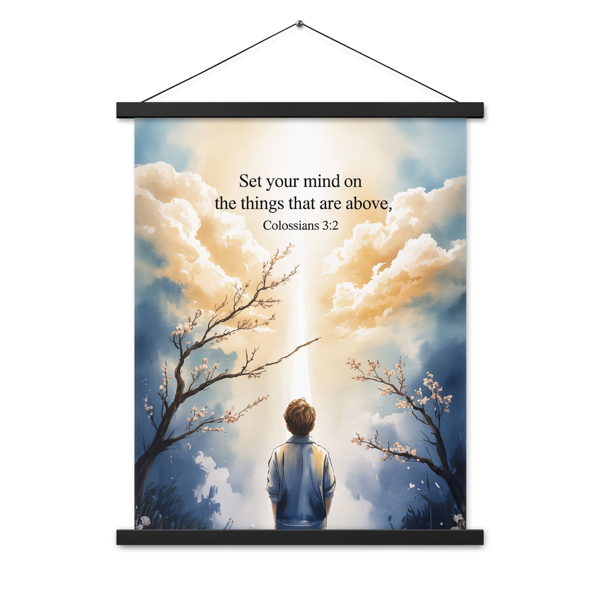 Colossians 3:2 Bible Verse the things Enhanced Matte Paper Poster With Hanger