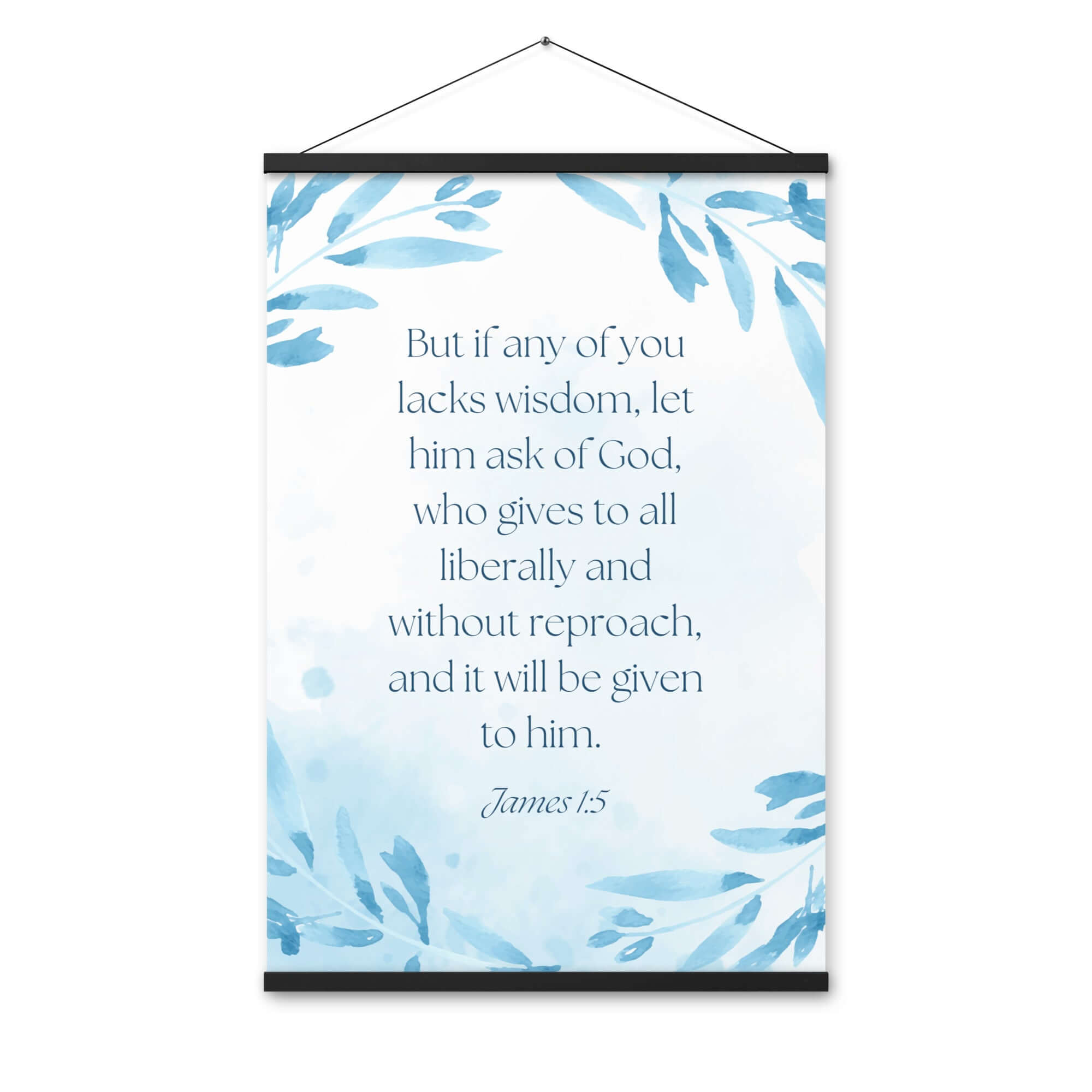 James 1:5 Bible Verse, lacks wisdom Enhanced Matte Paper Poster With Hanger Wall Art