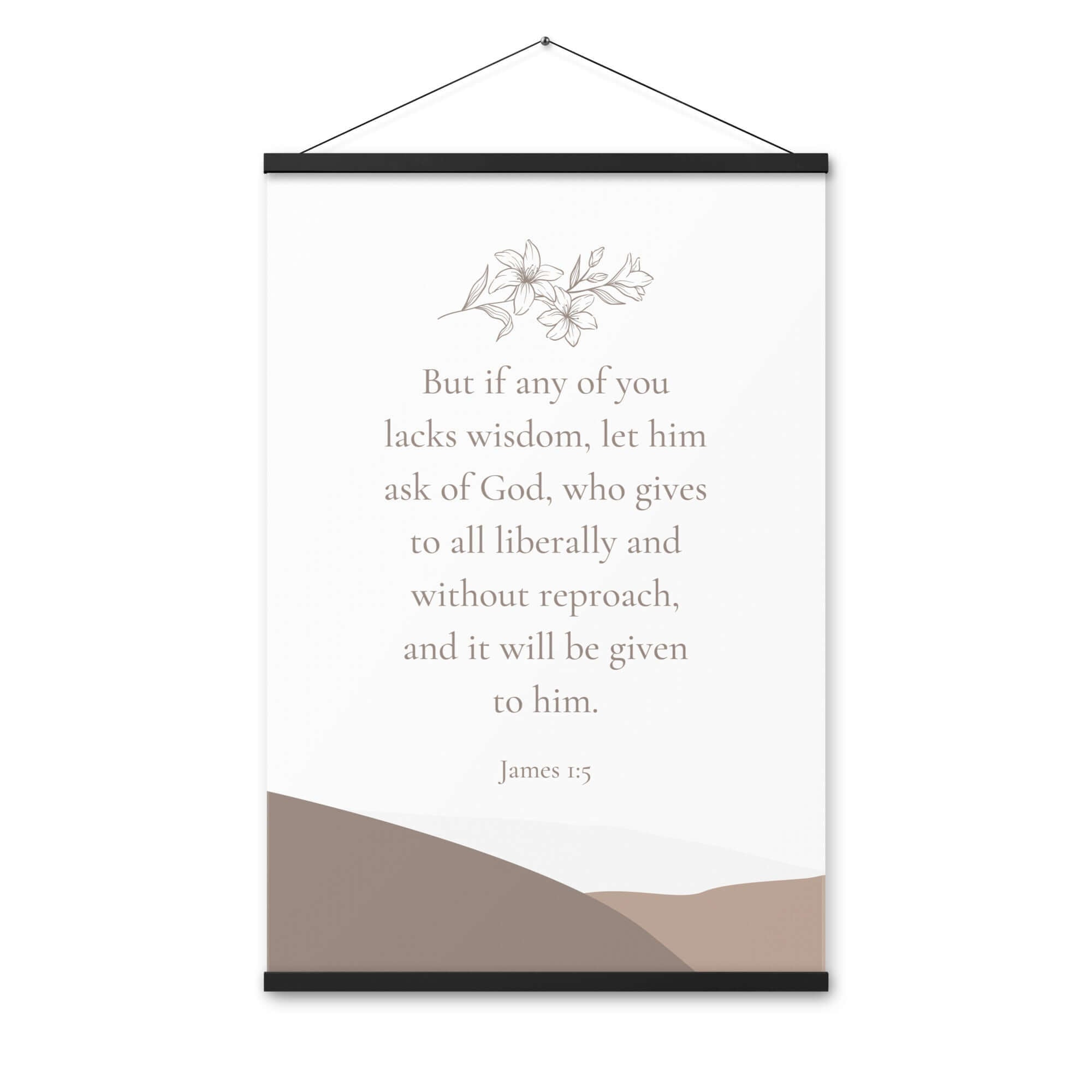 James 1:5 Bible Verse, ask of God Enhanced Matte Paper Poster With Hanger Wall Art