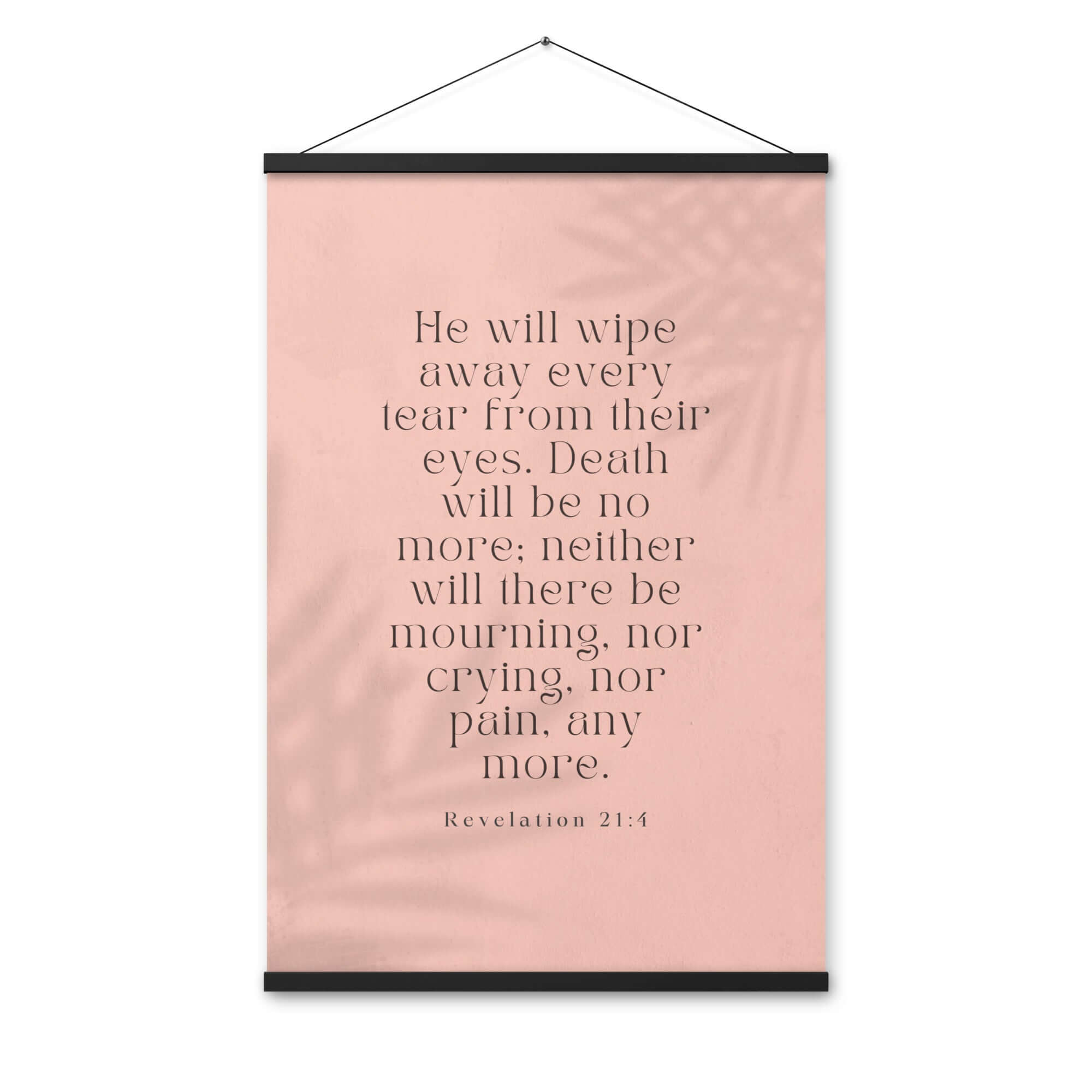 Revelation 21:4 Bible Verse, their eyes Enhanced Matte Paper Poster With Hanger Wall Art