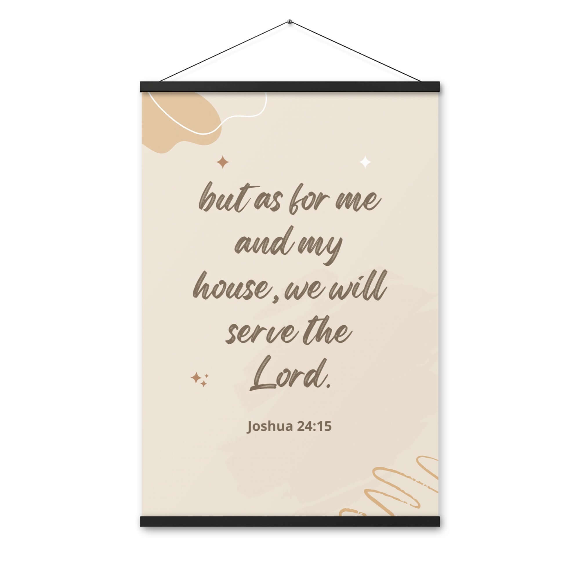 Joshua 24:15 Bible Verse, will serve Enhanced Matte Paper Poster With Hanger Wall Art