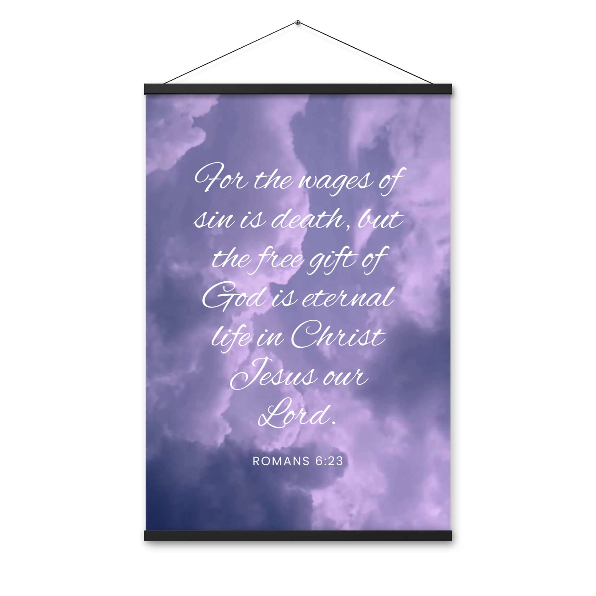 Romans 6:23 Bible Verse, free gift Enhanced Matte Paper Poster With Hanger Wall Art