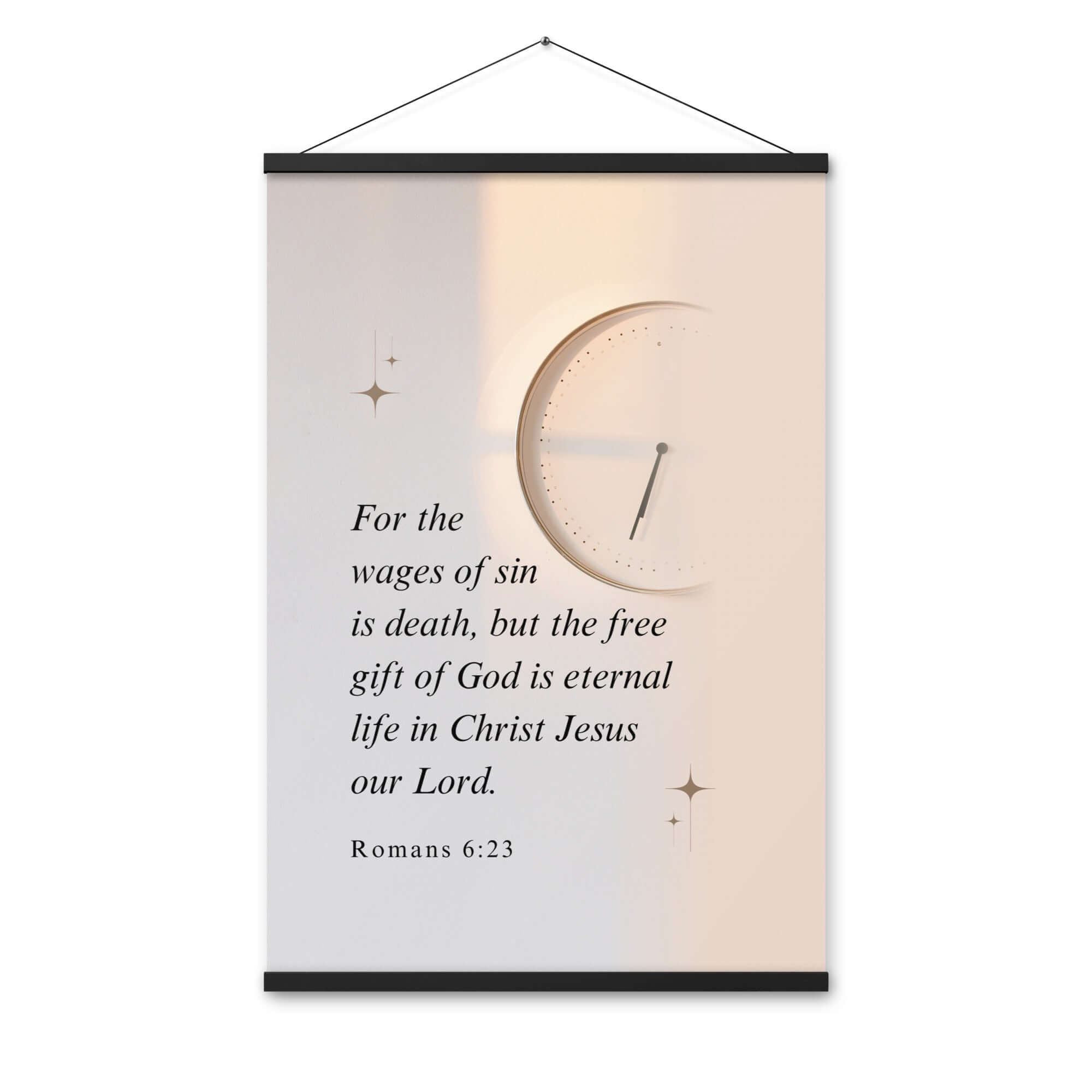 Romans 6:23 Bible Verse, our Lord Enhanced Matte Paper Poster With Hanger Wall Art