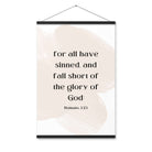 Romans 3:23 Bible Verse, fall short Enhanced Matte Paper Poster With Hanger Wall Art