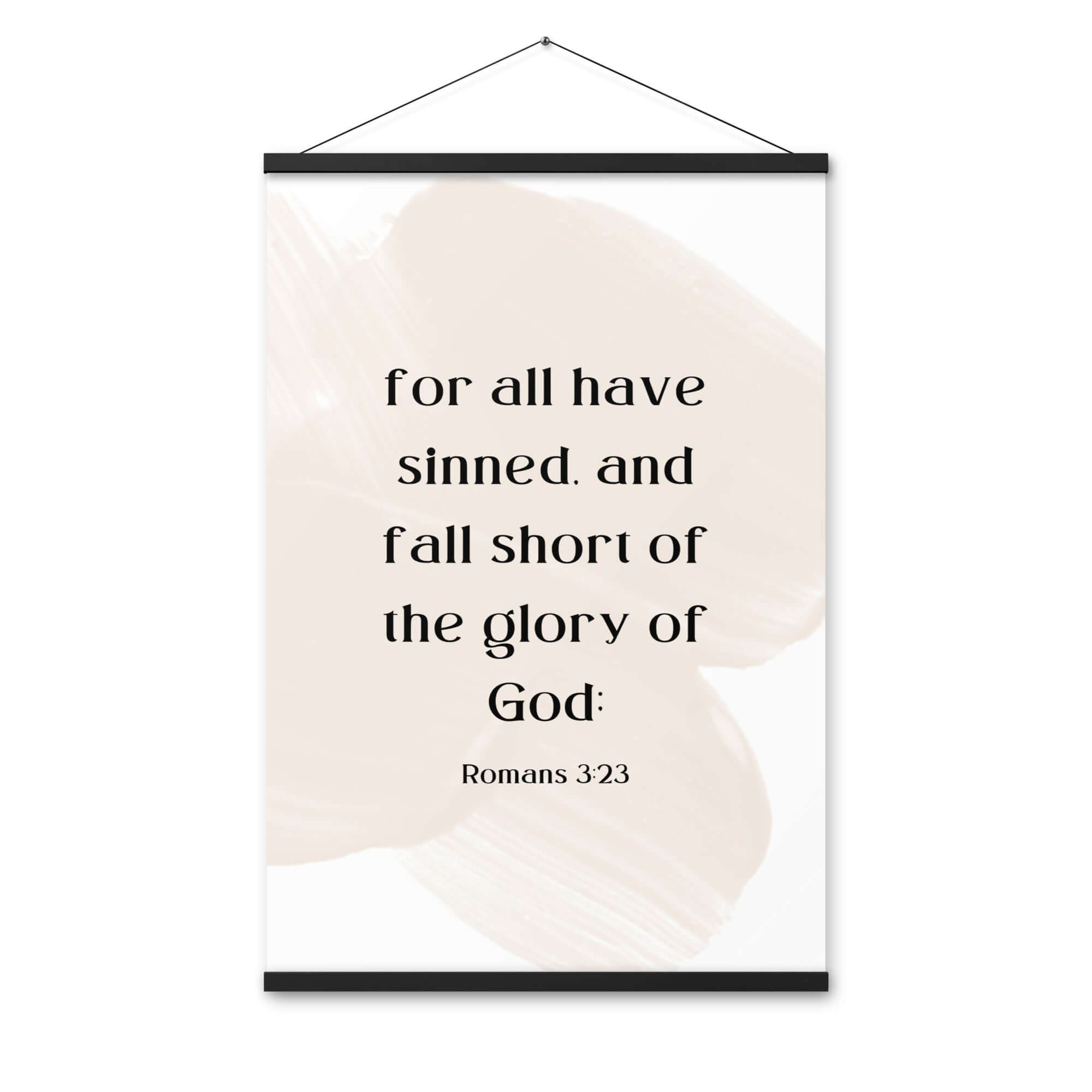 Romans 3:23 Bible Verse, fall short Enhanced Matte Paper Poster With Hanger Wall Art