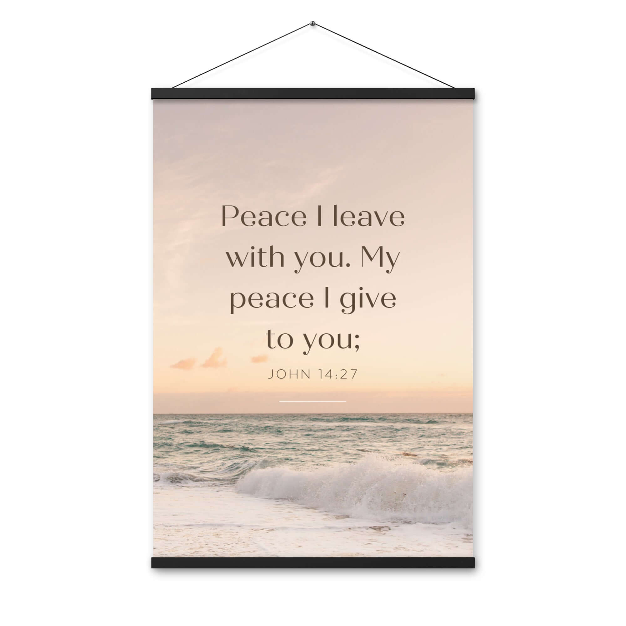 John 14:27 Bible Verse, not as the Enhanced Matte Paper Poster With Hanger Wall Art