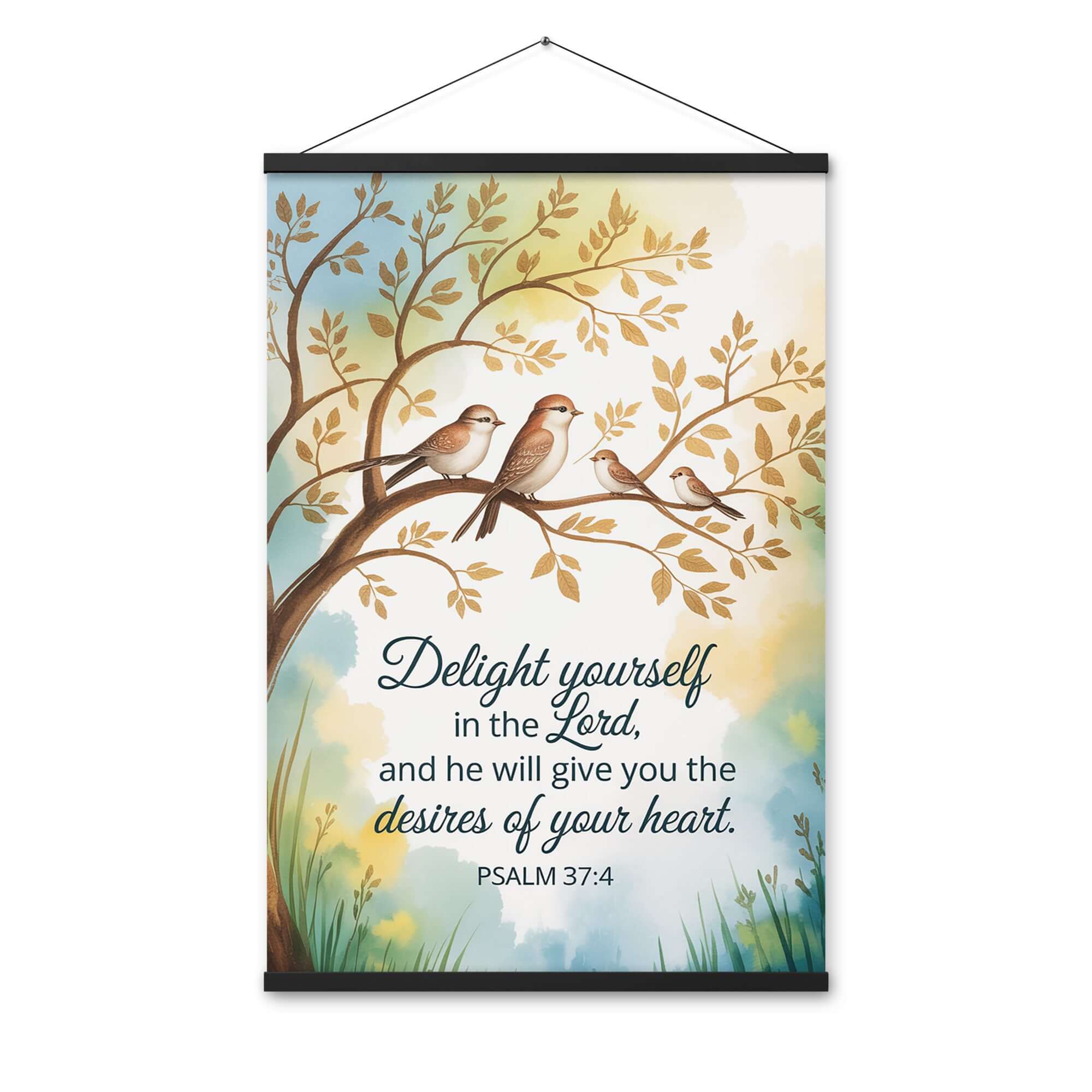 Psalm 37:4 Bible Verse, Yourself Enhanced Matte Paper Poster With Hanger