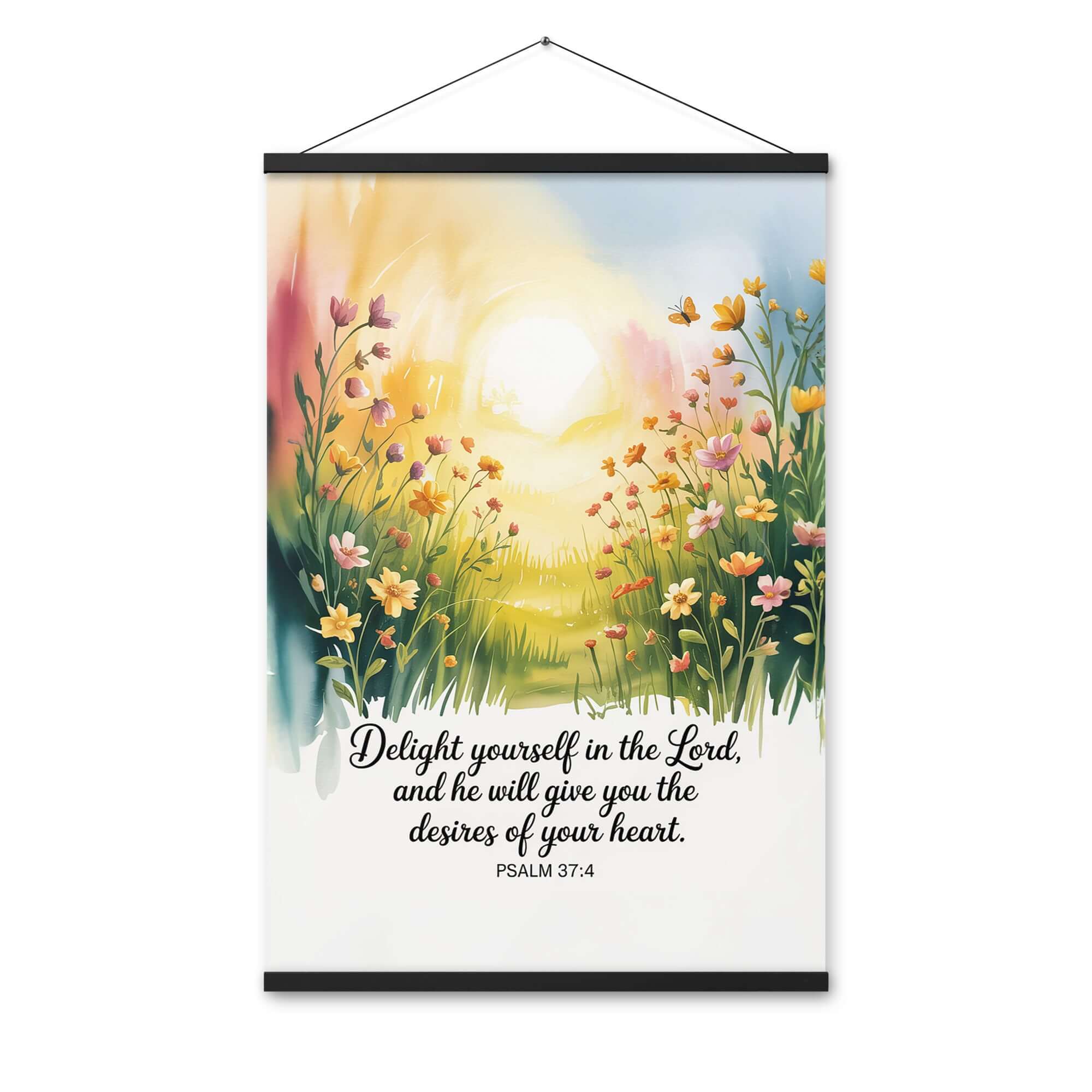 Psalm 37:4 Bible Verse, will give Enhanced Matte Paper Poster With Hanger