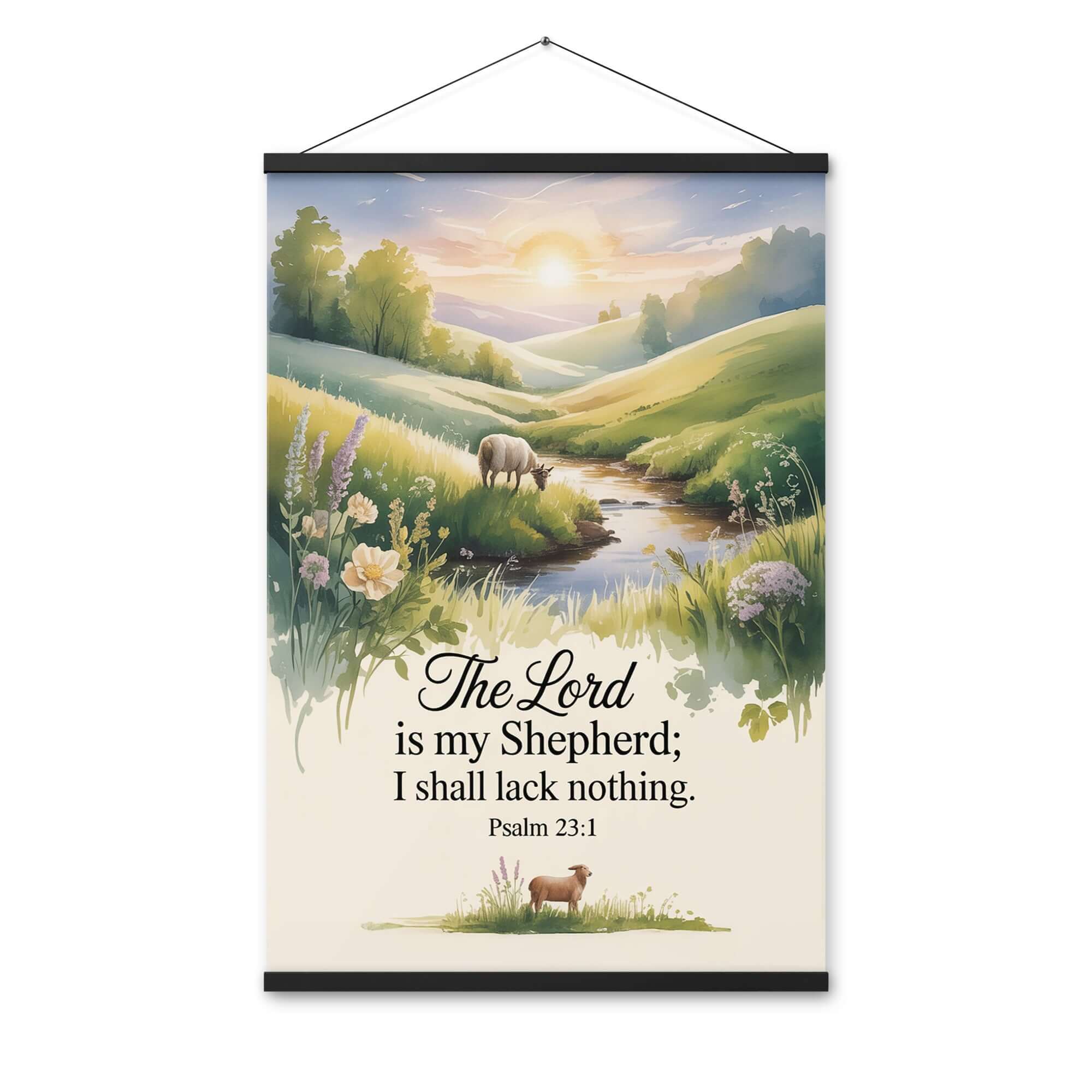 Psalm 23:1 Bible Verse, Lord Enhanced Matte Paper Poster With Hanger