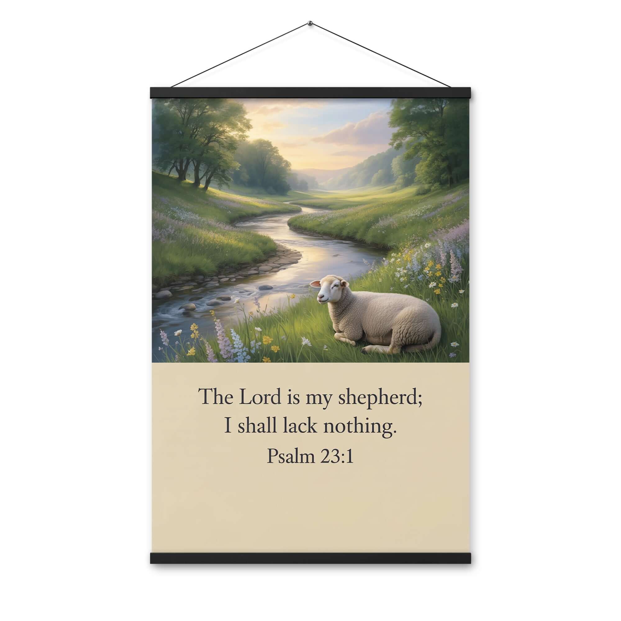 Psalm 23:1 Bible Verse, I shall Enhanced Matte Paper Poster With Hanger