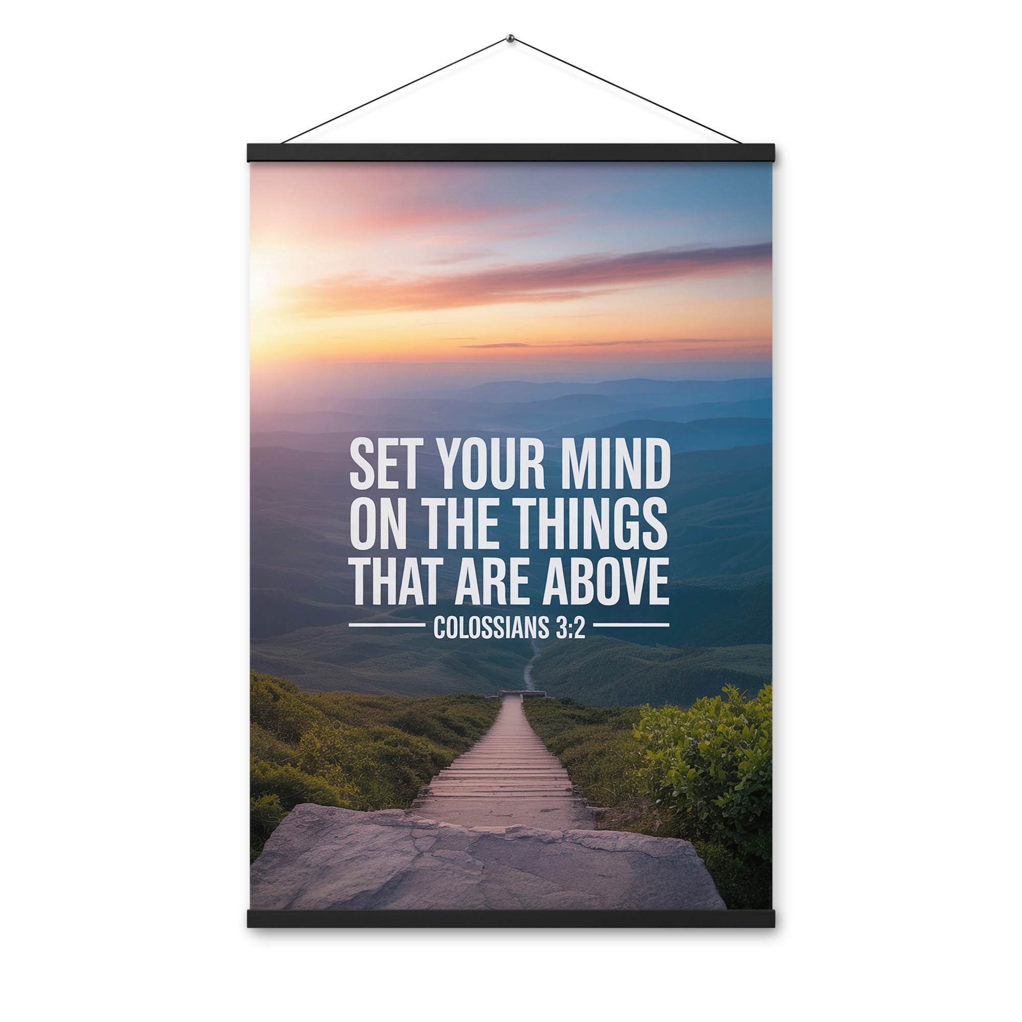 Colossians 3:2 Bible Verse your mind Enhanced Matte Paper Poster With Hanger
