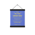 Matthew 11:29-30 Bible Verse, Take my yoke Enhanced Matte Paper Poster With Hanger Wall Art