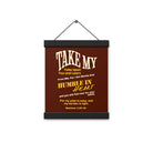 Matthew 11:29-30 Bible Verse, learn from me Enhanced Matte Paper Poster With Hanger Wall Art