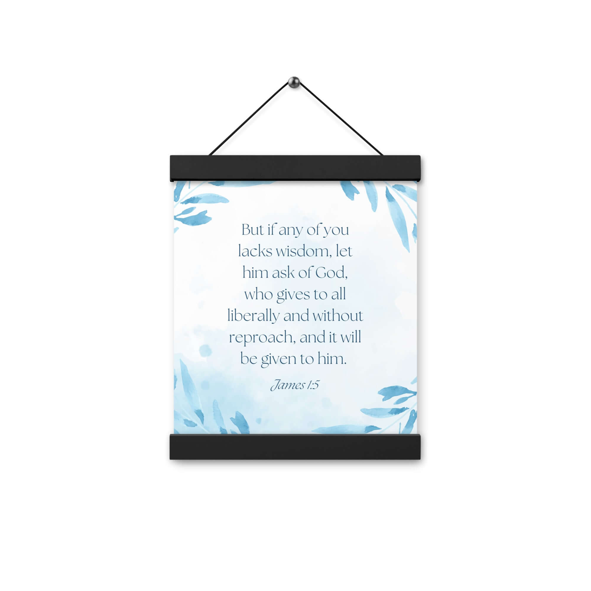 James 1:5 Bible Verse, lacks wisdom Enhanced Matte Paper Poster With Hanger Wall Art